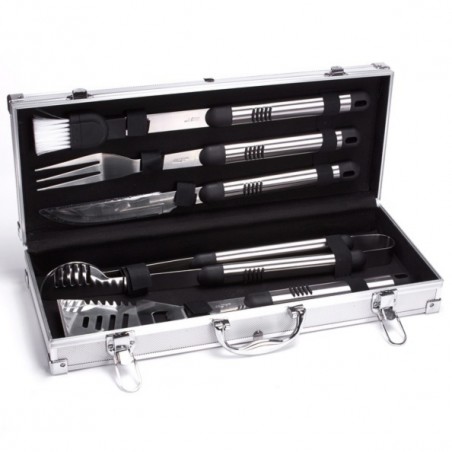 Special Barbecue case x 5 stainless steel items MSV