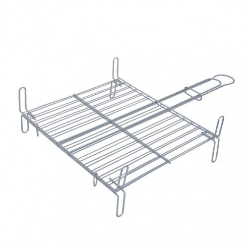 MSV Rectangular barbecue grill with legs 30x35cm Chrome Steel