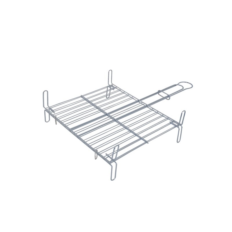 MSV Rechteckiger Grill mit Beinen 30x35cm Chromstahl