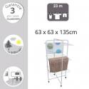 Drying Rack Tower 3 Levels 23M White Steel MSV
