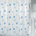 MILANO Cortina de ducha de poliéster 180x180 cm efecto perla  azul cielo y blanco Spirella
