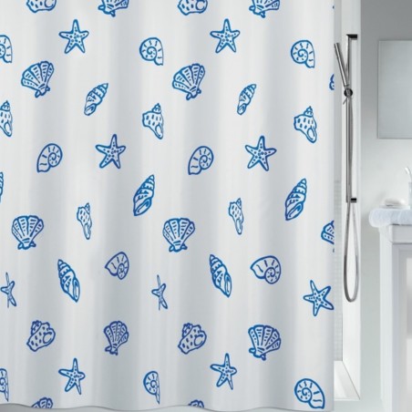 Spirella Duschvorhang CONCHA Polyester 180x200cm Marineblau