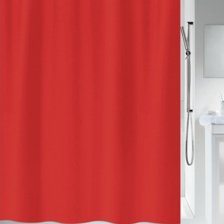 PRIMO Cortina de ducha de poliéster 180x200 cm  roja Spirella