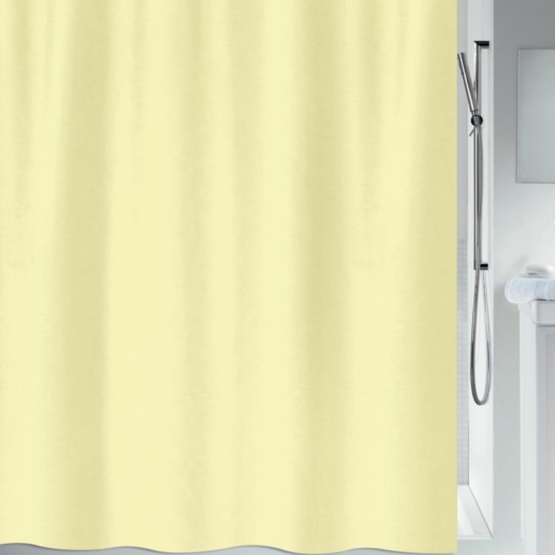 Polyester Shower curtain PRIMO 180x180cm Light Yellow Spirella