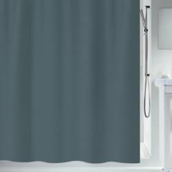 PRIMO Cortina de ducha de poliéster 180x200 cm gris antracita Spirella