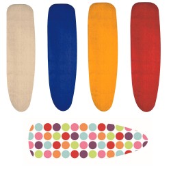 MSV Housse Table à repasser 100 % Coton avec élastique Multicolor
