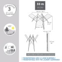 Tendedero acordeón extensible 33m Blanco MSV