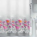 Spirella Duschvorhang ABELLA Polyester 180x200cm Grau Rosa