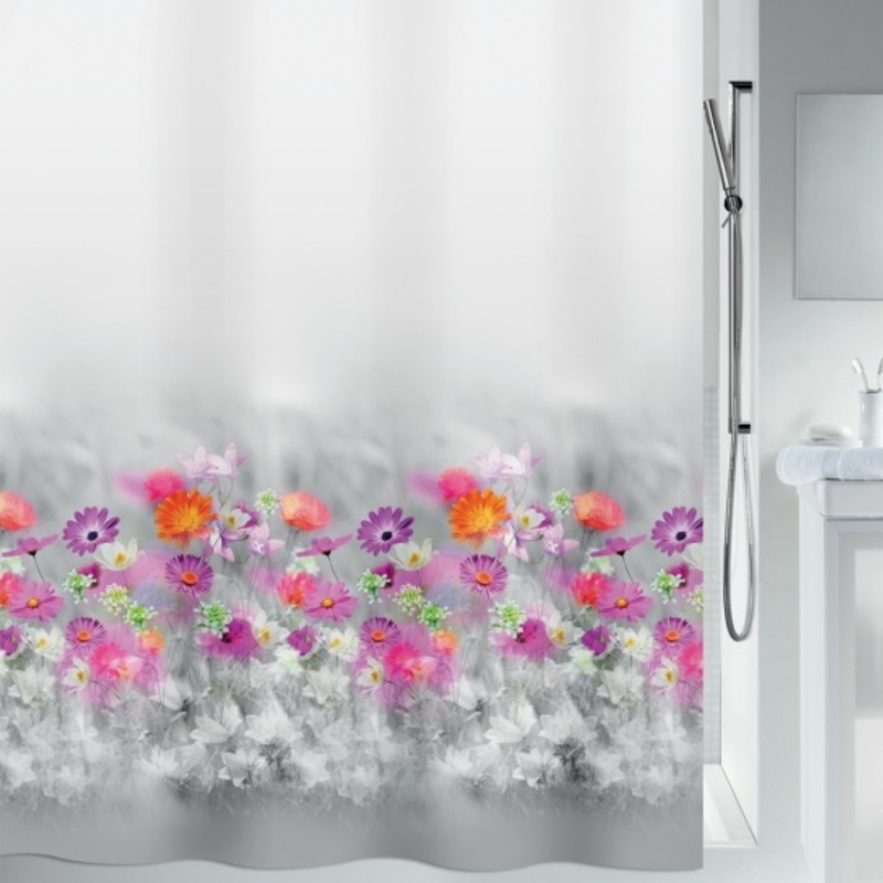 Tenda da doccia in poliestere ABELLA 180x200cm con motivo floreale Spirella