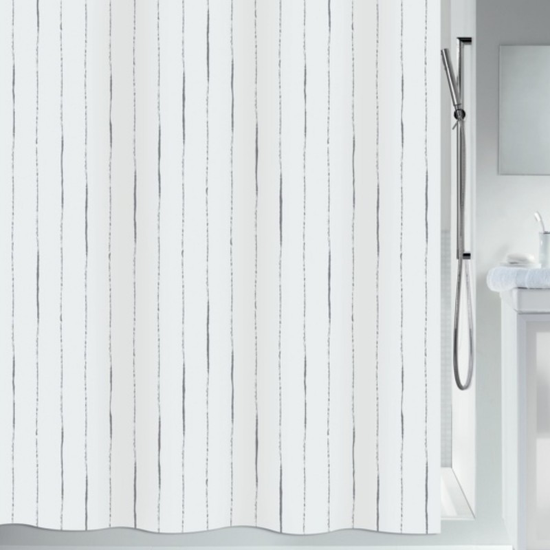 Polyester Shower curtain ALINA 180x200cm Spirella Gray