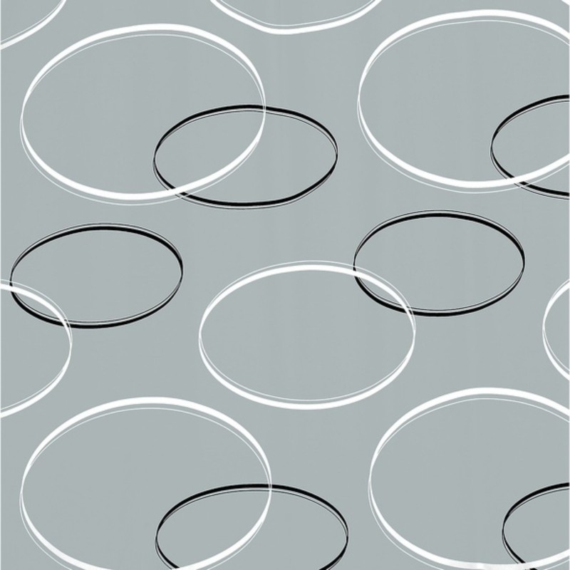 Tenda da doccia in poliestere ANELLO 180x200cm Spirella Grigio
