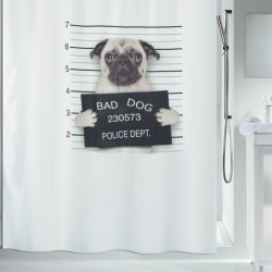 Spirella Duschvorhang BAD DOG Polyester 180x180cm Schwarz