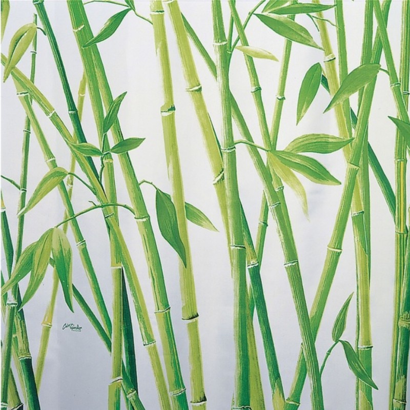 Polyester Shower curtain BAMBUS 120x200cm Spirella Green