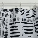 Polyester Shower curtain CONNECTION 180x200cm Black & White Spirella