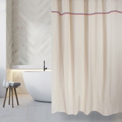 MSV Shower curtain French Cotton 180x200cm ELEGANCE Beige