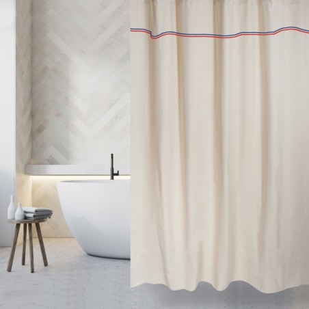 French Cotton Shower curtain 180x200cm ELEGANCE Beige MSV