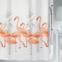 Cortina de ducha Poliéster FLAMINGO 240x180cm Salmón Spirella