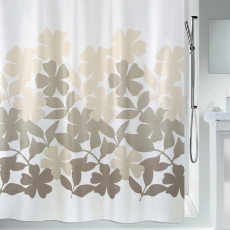 Tenda da doccia Poliestere FLEURY 120x200cm Tortora e Beige Spirella