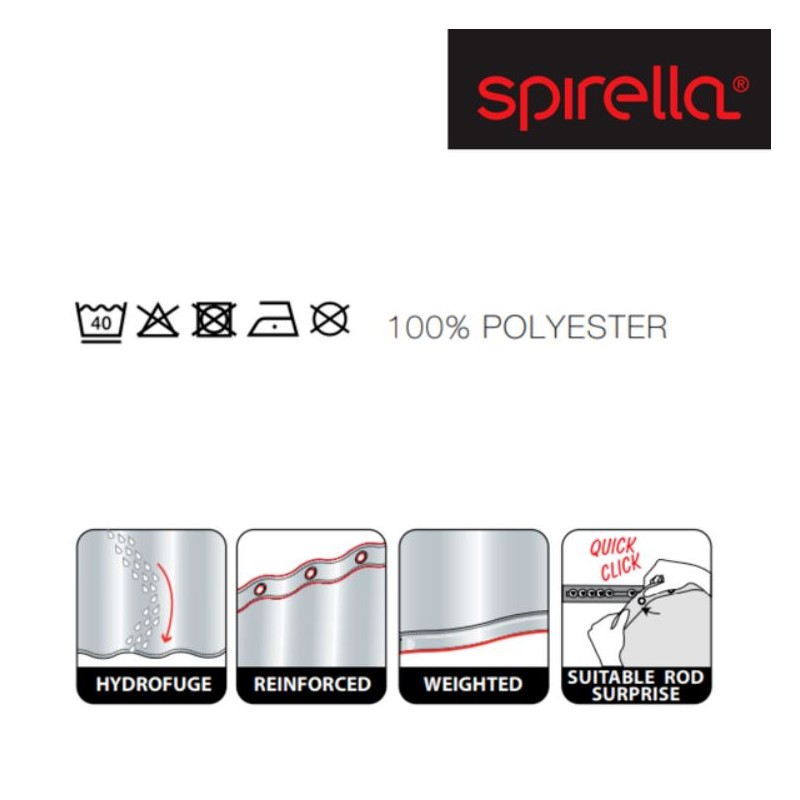 Cortina de ducha Poliéster PRADO DE FLORES 180x180cm Multicolor Spirella