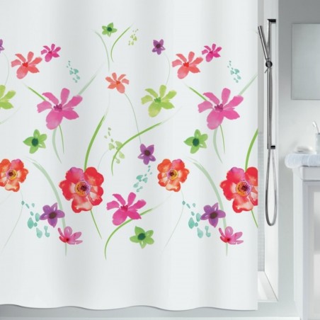 Polyester Shower curtain FLOWER MEADOW 180x180cm Multicolor Spirella