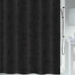 GEORGES Cortina de ducha de poliéster 180x200cm  negra Spirella