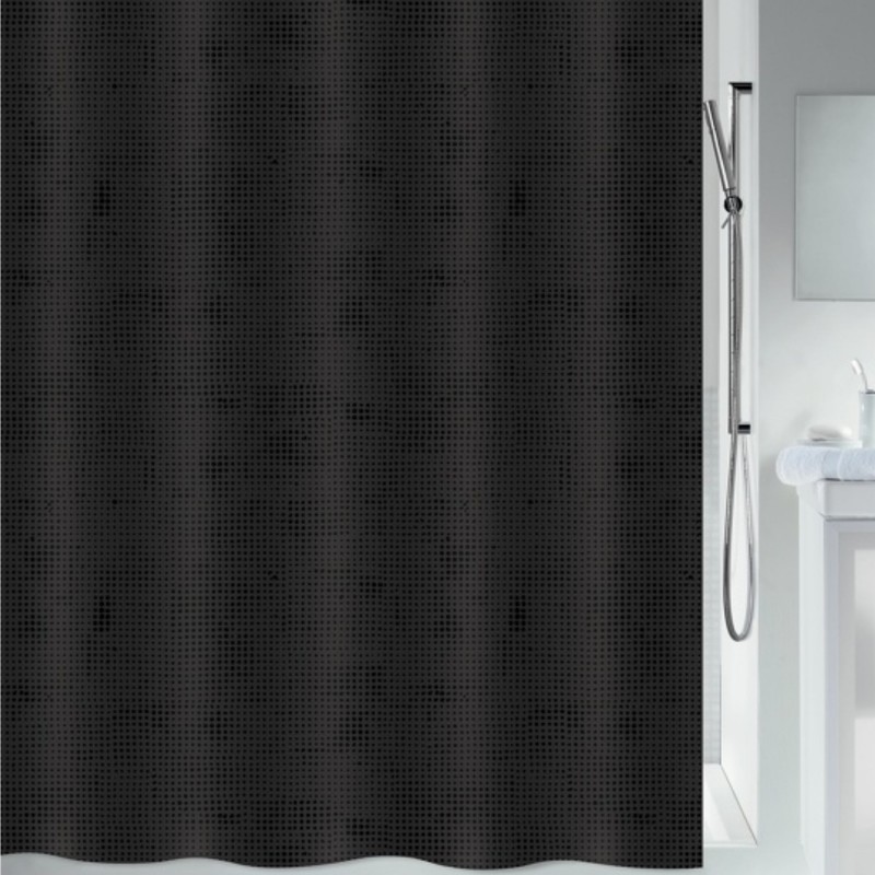 Spirella Duschvorhang Polyester GEORGES 180x200cm Schwarz