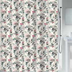 JINZO Cortina de ducha de poliéster 180x200cm Estampado de flores Spirella