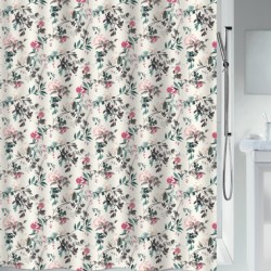 Polyester Shower curtain JINZO 180x200cm Spirella Flower Pattern