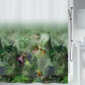 Polyester Shower curtain JUNGLE 180x200cm Spirella Green