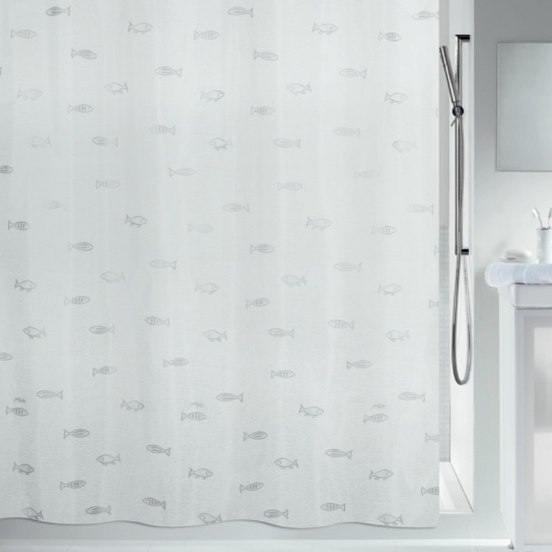 Polyester Shower curtain KOS 180x180cm Silver Spirella