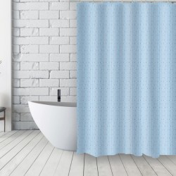 Cortina de ducha francesa Poliéster 180x200cm AU FIL DE L'EAU Azul MSV