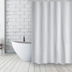 MSV Shower curtain French Polyester 180x200cm MARIANNE White