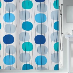 MOBILE Cortina de Ducha de Poliéster 180x200 cm  Azul Spirella