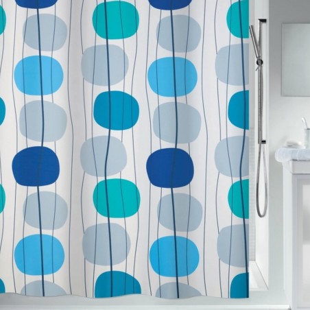 Tenda da doccia in poliestere MOBILE 180x200cm Blu Spirella