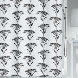 Polyester Shower curtain NATURESIGN 180x200cm Black & White Spirella