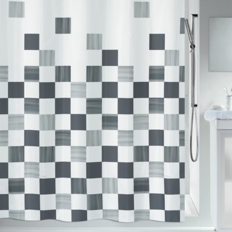Polyester Shower curtain PART 180x200cm Gray & White Spirella