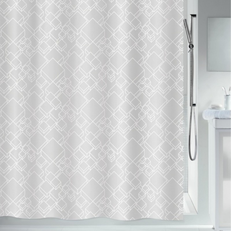 spirella Rideau de douche Polyester PEER 240x180cm Blanc Spirella
