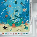 Polyester Shower curtain PIRATES 180x200cm Spirella Blue