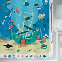 Spirella Shower curtain PIRATES Polyester 180x200cm Multicolor