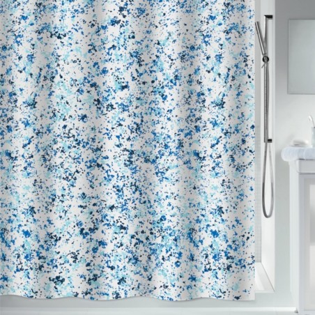 Polyester Shower curtain VISION 180x180cm Blue & White Spirella