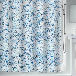 VISION Cortina de ducha de poliéster 180x200cm  azul y blanco Spirella