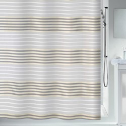 Cortina de ducha Poliéster VERSILIA 240x180cm Beige efecto metalizado Spirella