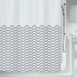 Polyester Shower curtain WAVES 180x200cm Black Spirella