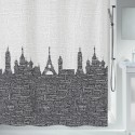 Rideau de douche Polyester URBAN 120x200cm Noir & Gris Spirella
