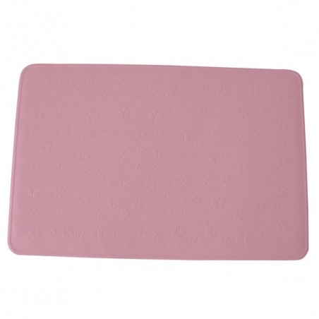 MSV Tapis fond de baignoire Caoutchouc 35x74cm Rose
