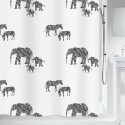 SERENGETI Cortina de ducha de poliéster 180x200 cm Spirella blanca y negra
