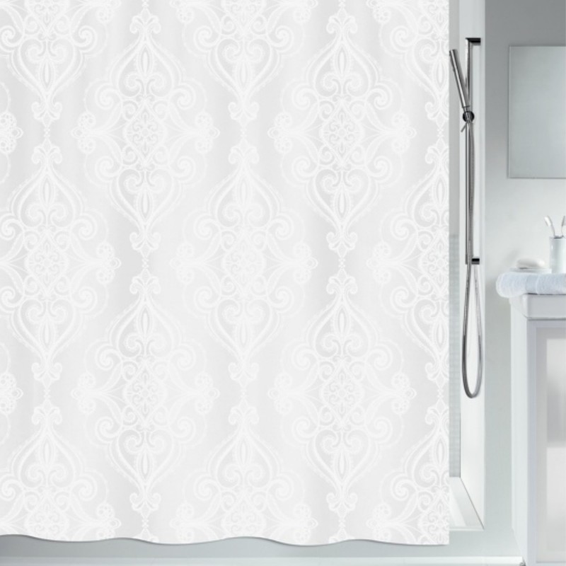 Cortina de ducha Poliéster RIVOLI 180x180cm Blanco Spirella
