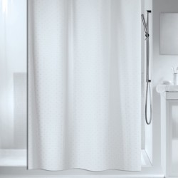 RICCO Cortina de ducha de poliéster 180x200cm  blanca Spirella