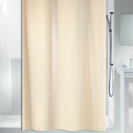 RICCO Cortina de ducha de poliéster 180x200 cm Champán Spirella
