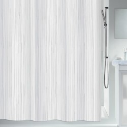 RAYA Cortina de ducha de poliéster 180x200 cm blanca Spirella